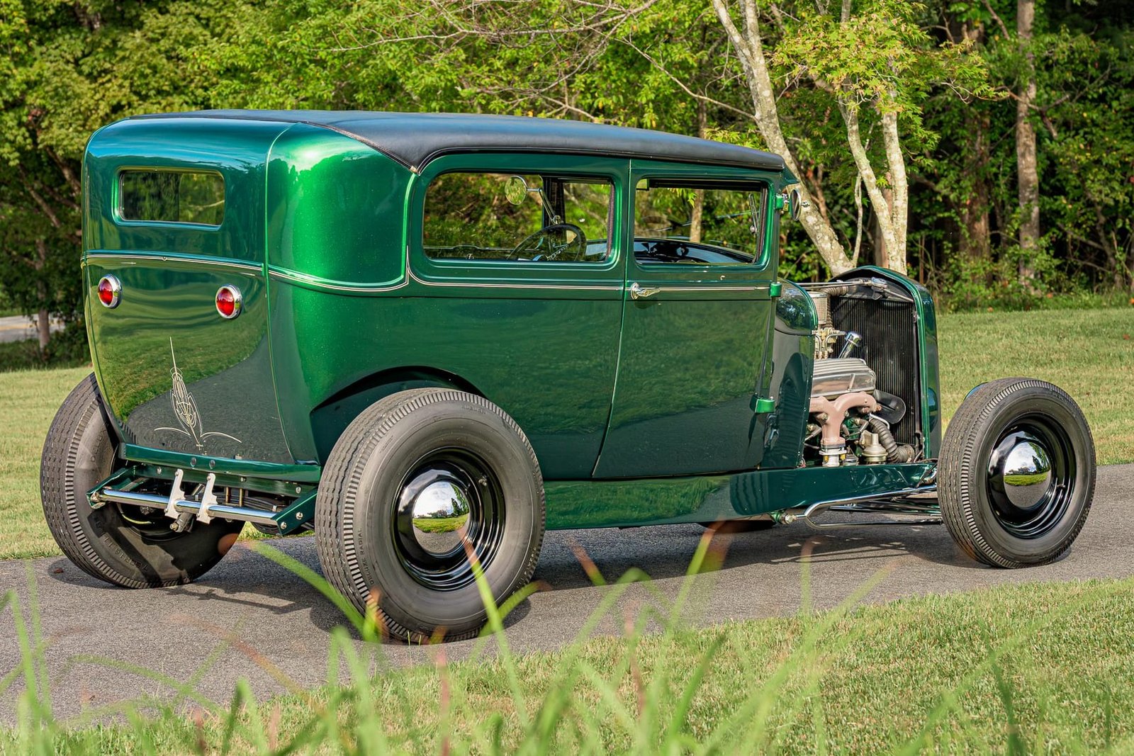 327-Powered '29 Ford Model A Tudor Sedan 5-Speed w/Tri-Power Intake photo 2