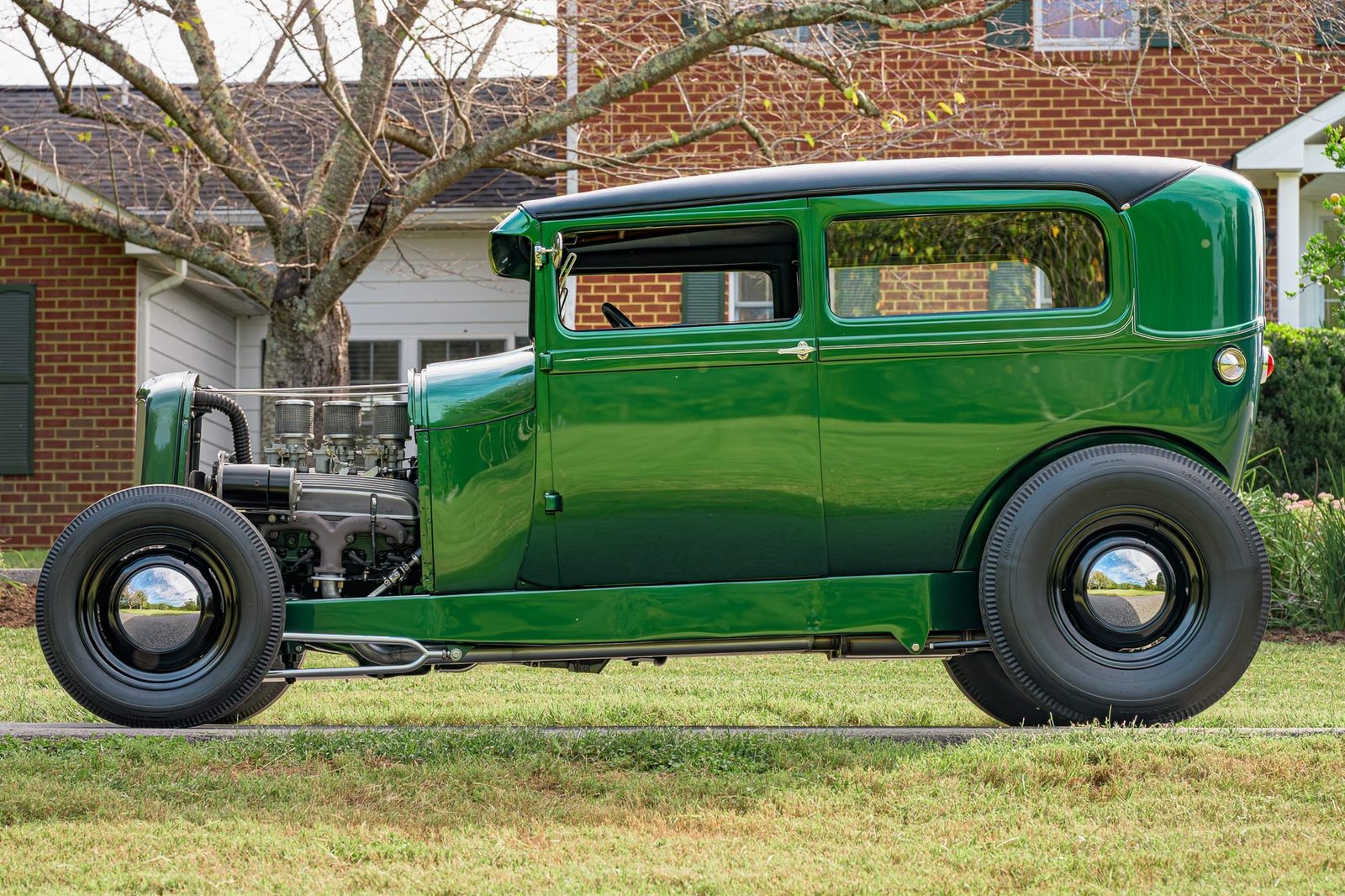 327-Powered '29 Ford Model A Tudor Sedan 5-Speed w/Tri-Power Intake photo 3