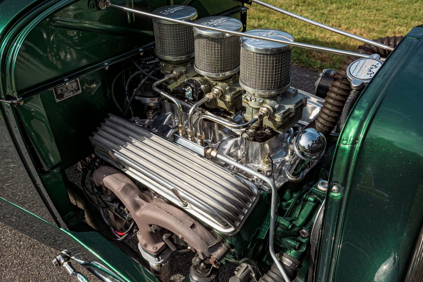 327-Powered '29 Ford Model A Tudor Sedan 5-Speed w/Tri-Power Intake photo 6